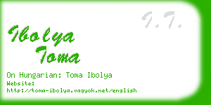 ibolya toma business card